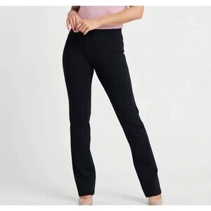 Betabrand Classic Straight Leg Dress Pants Black XLP